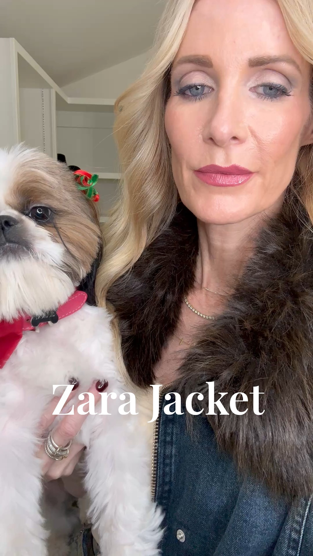 This Zara denim bomber jacket might be one of my favorite finds lately 🤍✨
The faux fur collar is everything, the fit is perfectly oversized, and it instantly elevates a casual denim look.

I paired it with these fabulous wide-leg Silver Lake jeans — high-waisted, super flattering, and I love this cool, light, vintage-inspired wash. Such an easy, effortless combo.

And can we take a moment for Dolce’s eyelashes?! 🐶🤍
I swear they are the longest, cutest lashes ever — she totally stole the show in this reel.

Everything runs true to size.
I’m wearing an XS in the jacket and a 24 in the denim.



#LTKOver40 #LTKgrwm #LTKootd