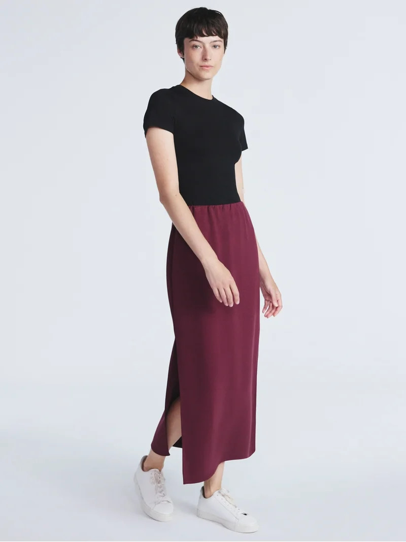 Scoop Women's and Women's Plus New Scubaknit Column Maxi Skirt, Sizes XS-4X | Walmart (US)