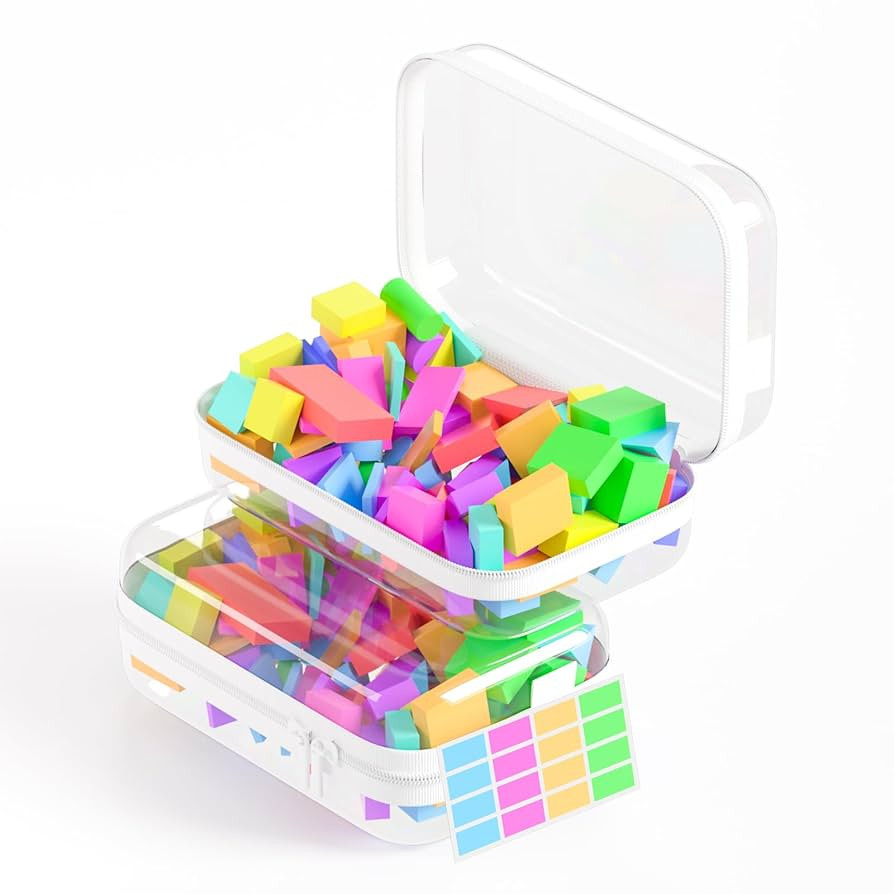 2 Pack Clear Hard Shell Zipper Case, BIiss Plastic Bins for Organizing, Clear Zipper Pouches Make... | Amazon (US)