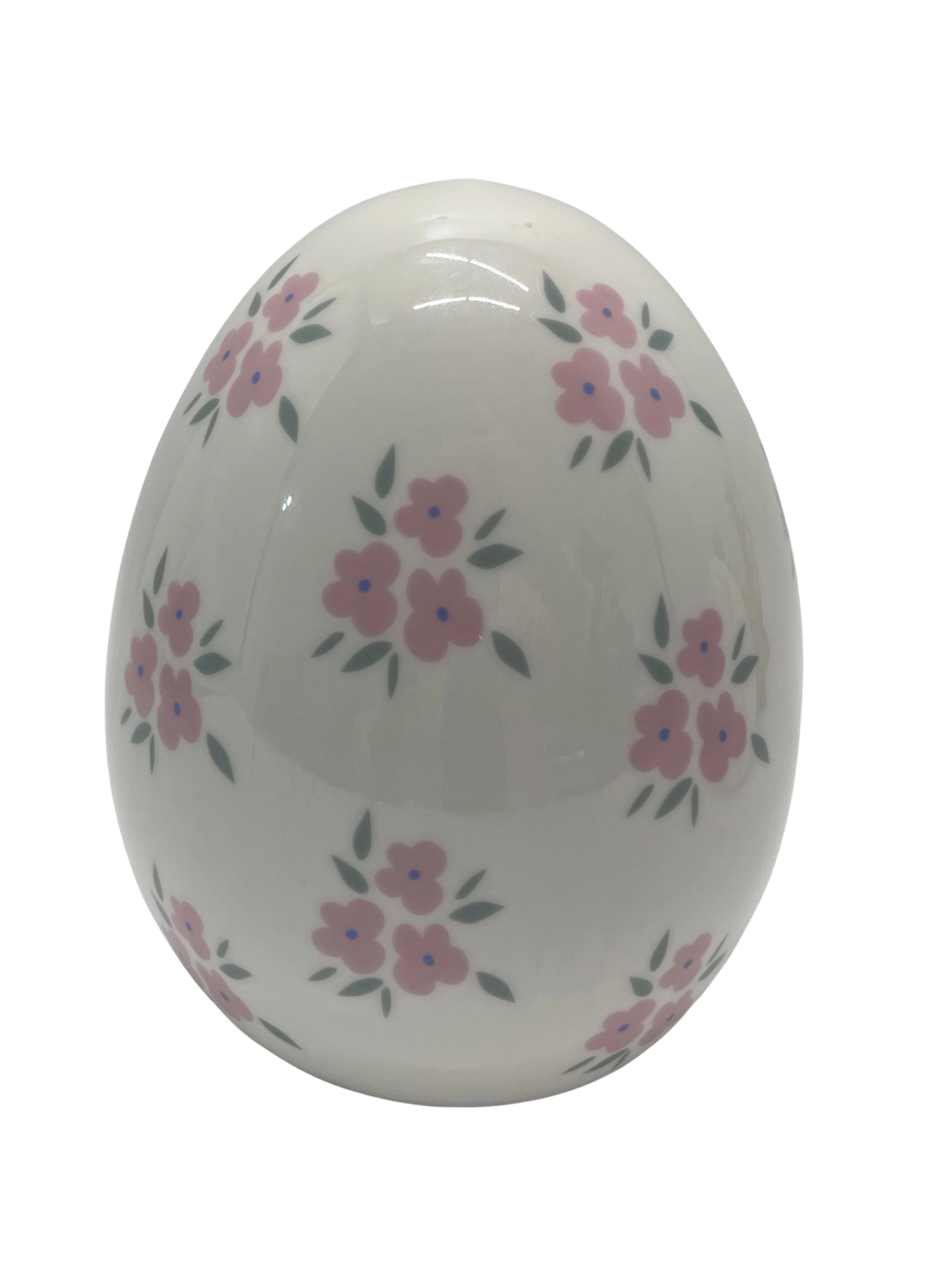 Ceramic Flower Easter Egg Decoration, Pink and White, 6", by My Texas House | Walmart (US)