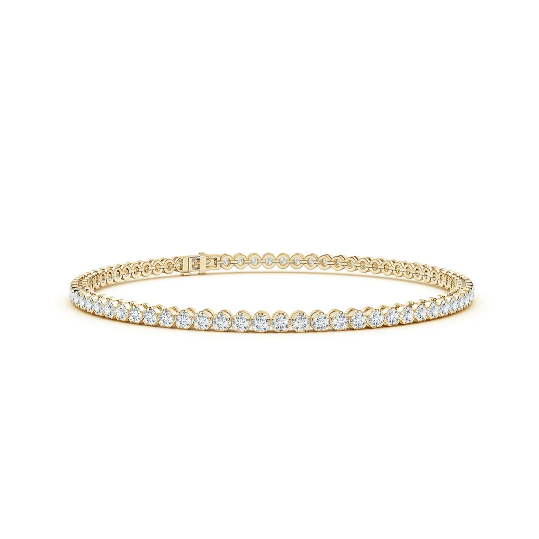 Lab-Grown Classic Round Diamond Tennis Bracelet | Angara Inc.
