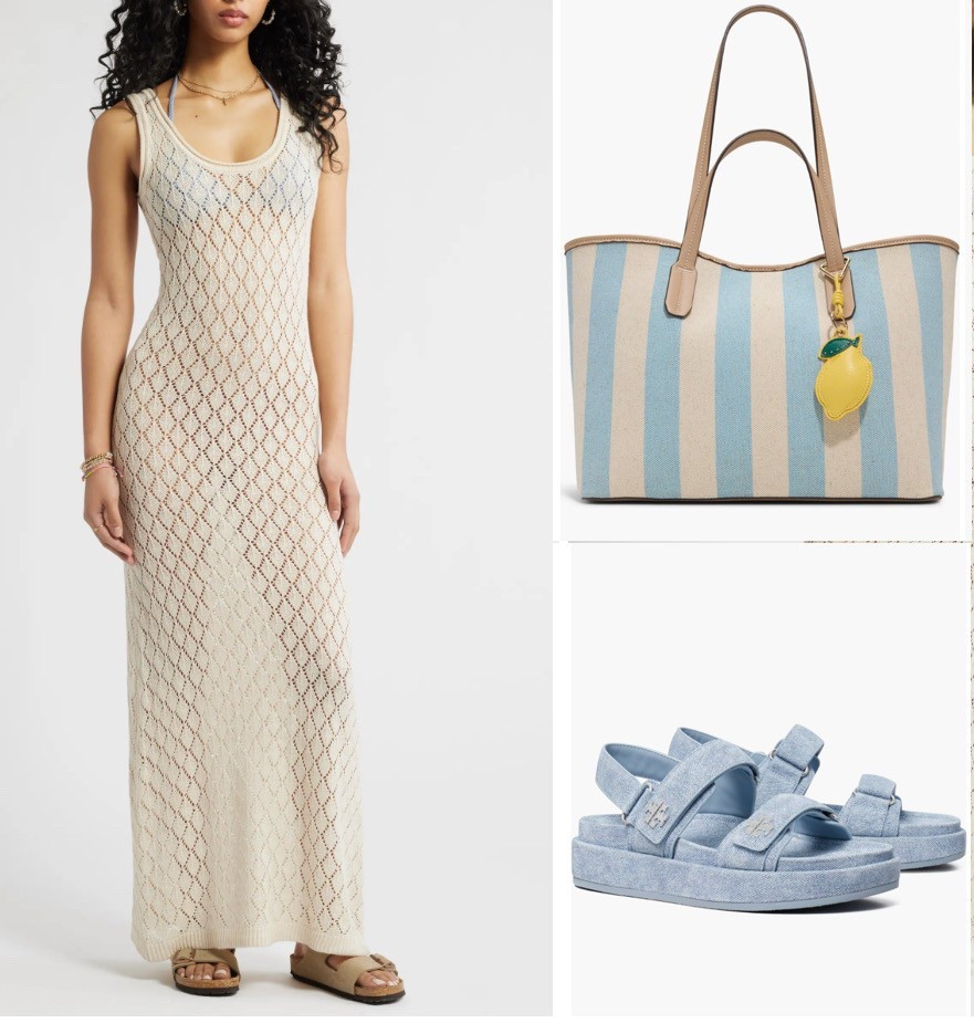 Your perfect summer outfit for vacation or pool days. Check out my favorite summer sandals, beach totes and cover ups here 

#LTKTravel #LTKSummerEdit #LTKSwim
