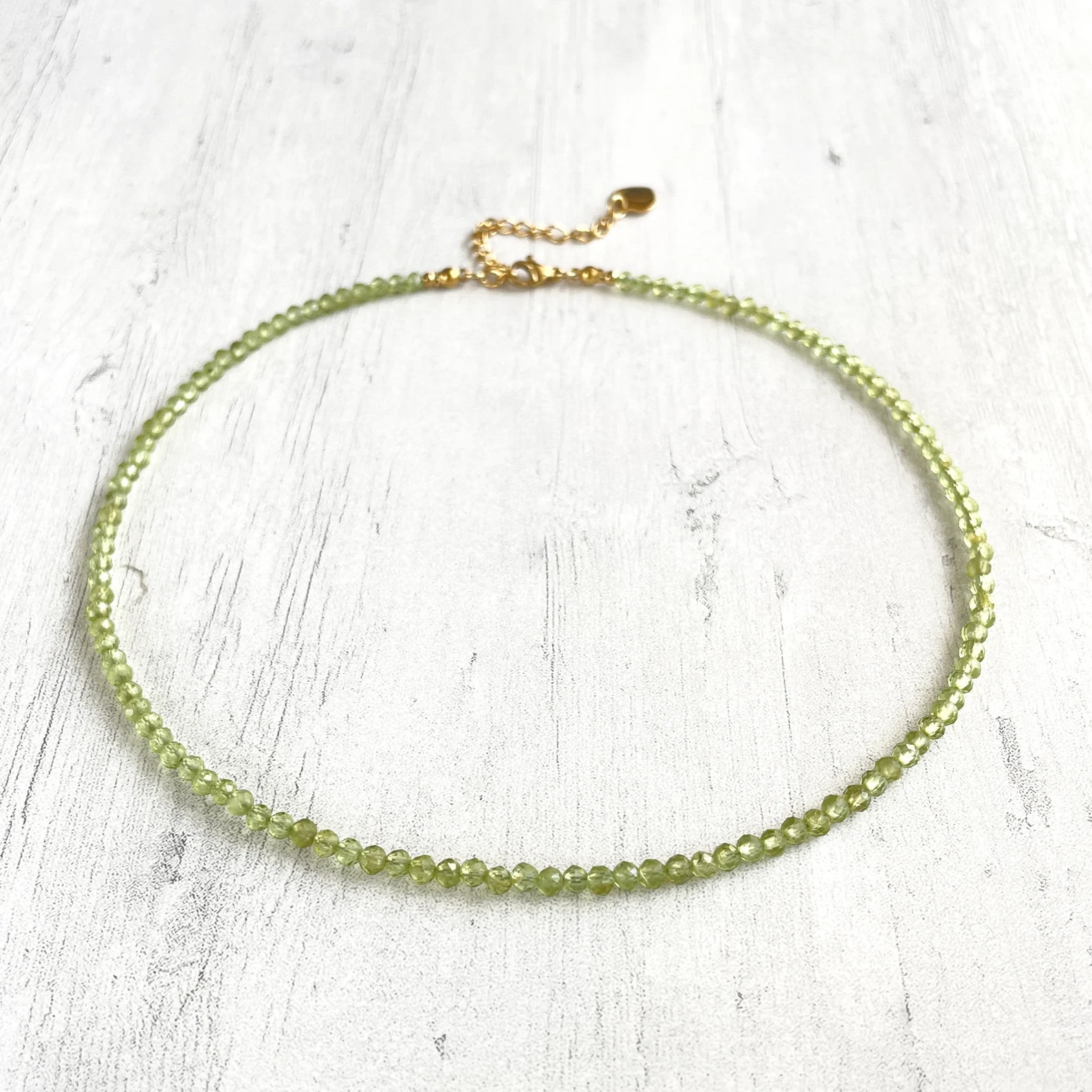 Natural Faceted Peridot bead Necklace,  Minimalist Dainty crystal jewelry, valentines day , Prote... | Etsy (Global)