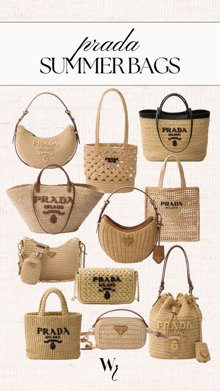 Designer summer bags raffia Prada bag Prada best bags for summer 

#LTKFindsUnder100 #LTKItBag #LTKStyleTip