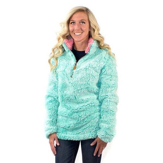 Simply Southern Sherpa Pullover in Seaglass | Etsy (US)