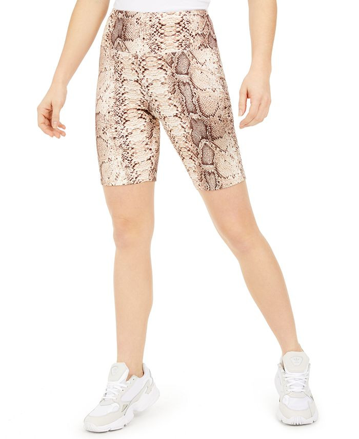 Bar III Bodycon Printed Biker Shorts, Created for Macy's & Reviews - Shorts - Women - Macy's | Macys (US)