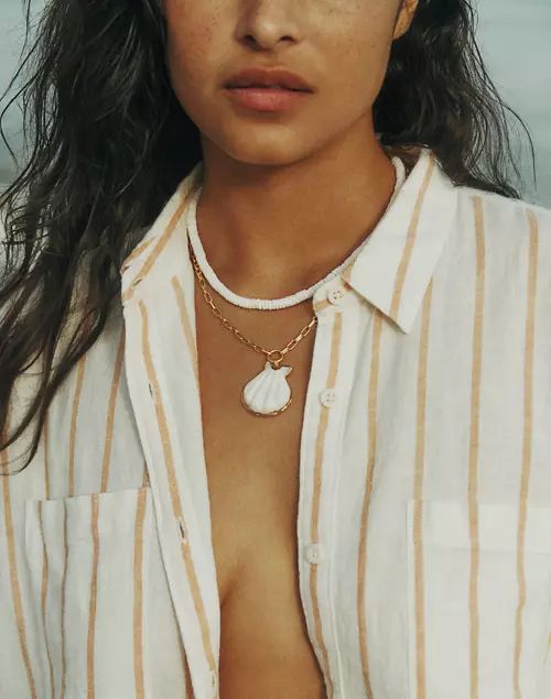 Gold-Plated Shell Pendant Necklace | Madewell