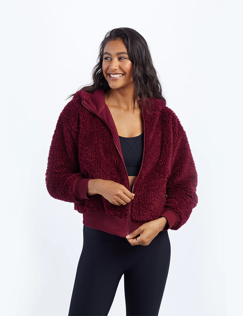 The High Pile Eco Fleece Cropped Hoodie - Sea Urchin | SummerSalt