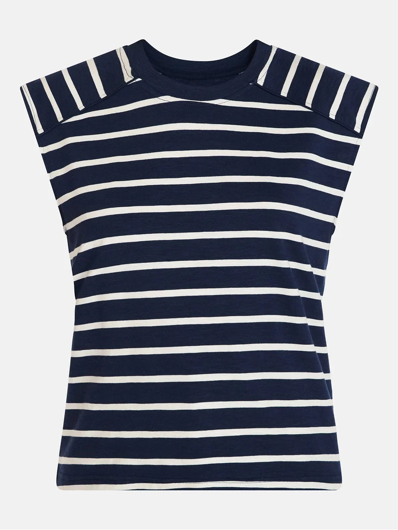 Time and Tru Women's Muscle Tank Top with Piped Trim, Sizes XS-XXXL | Walmart (US)