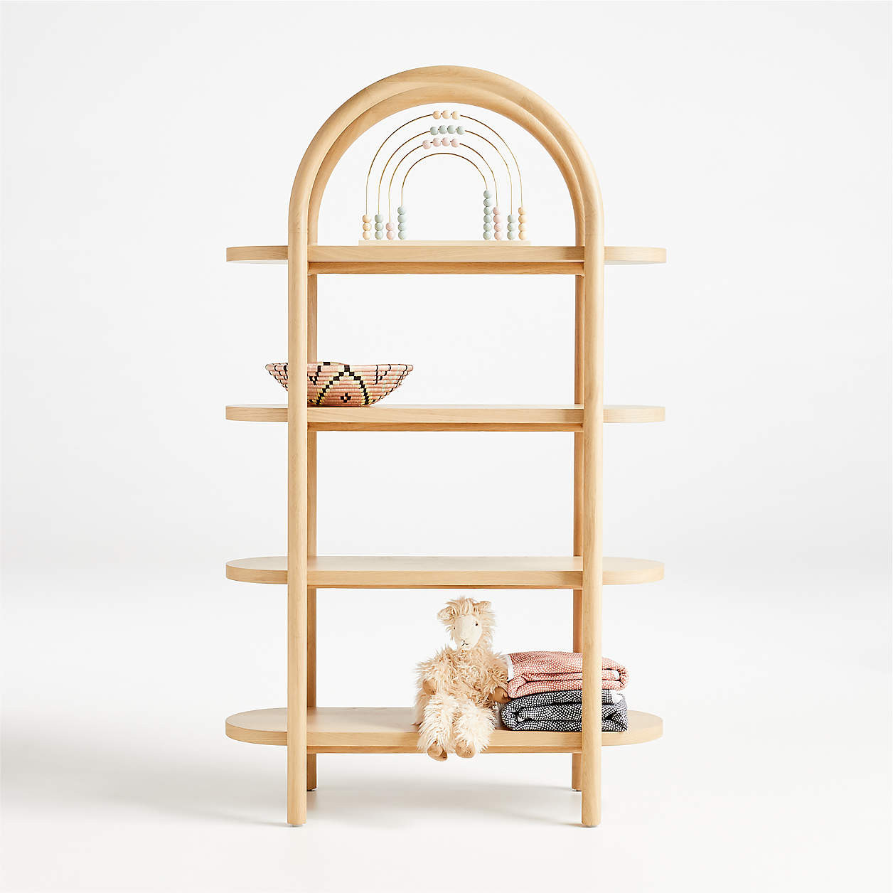 Canyon Natural Wood Tall 4-Shelf Kids Bookcase by Leanne Ford + Reviews | Crate & Kids | Crate & Barrel