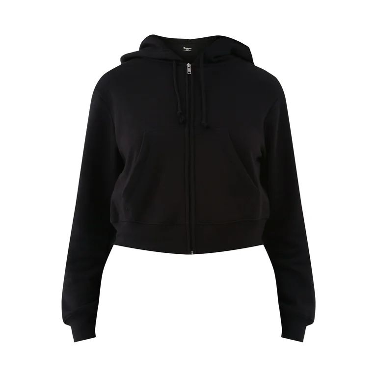 No Boundaries Cropped Zip Hoodie, Women’s - Walmart.com | Walmart (US)