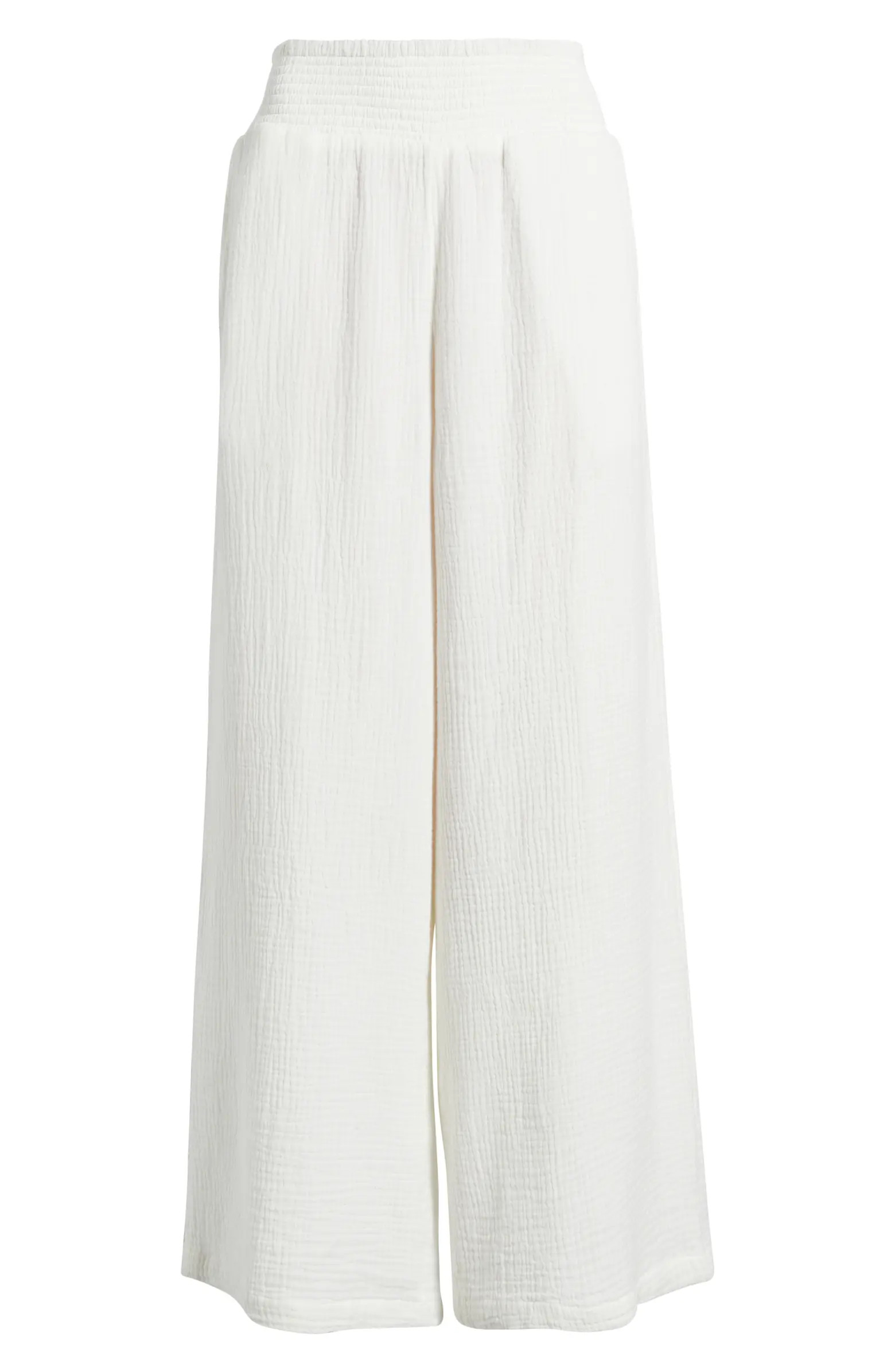 New Waves Smock Waist Cotton Gauze Pants | Nordstrom