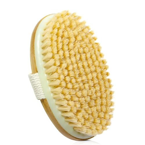 Bamboo Dry Body Brushes,Dry Body Scrubber for Dry Skin, Blood Circulation, Cellulite Treatment,Drying Brush Suitable for All Kinds of Skin with Soft and Stiff Bristles | Amazon (US)