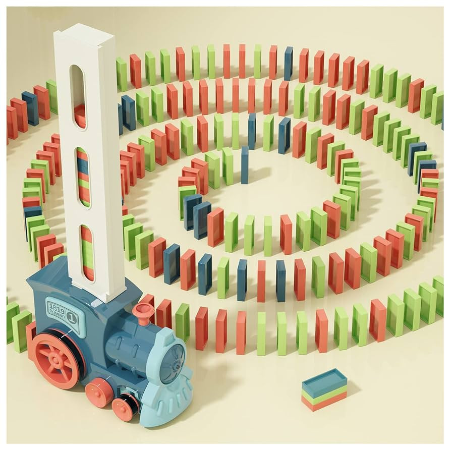 Kids Games Domino Train Toys: 180PCS Automatic Stacking Creative Game 3+ Year Old - Stem Montesso... | Amazon (US)