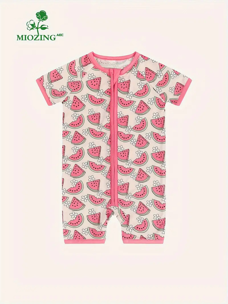 Bamboo Fiber Baby Girls Short Sleeve Onesie Romper - Soft, Breathable, High Stretch, Crew Neck, C... | Temu Affiliate Program