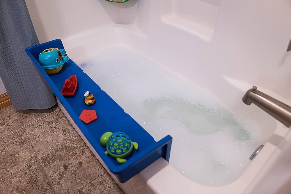 Tub Topper® Bathtub Splash Guard Play Shelf Area -Toy Tray Caddy Holder Storage -Suction Cups At... | Amazon (US)