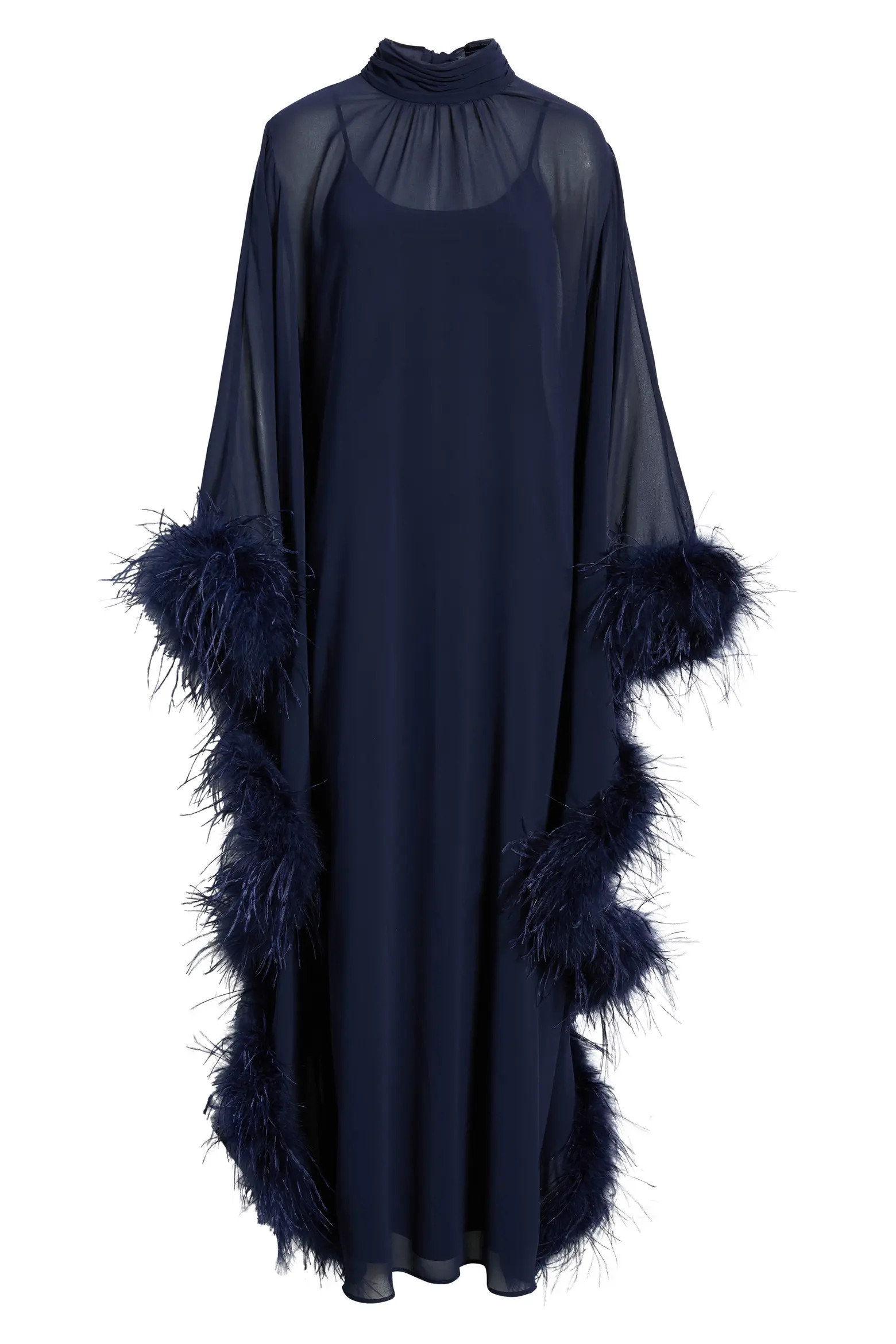Hutch Sheer Feather Trim Dress (Women) | Nordstrom | Nordstrom
