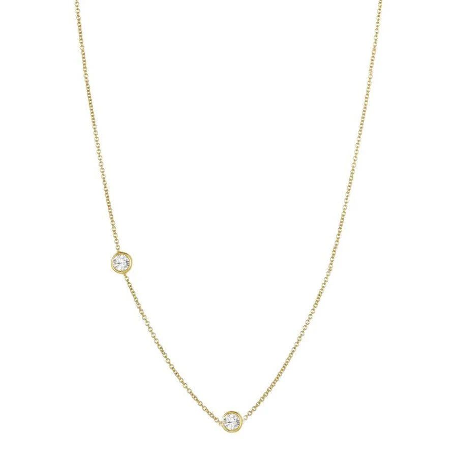 Double Diamond Necklace | LINDSEY LEIGH JEWELRY