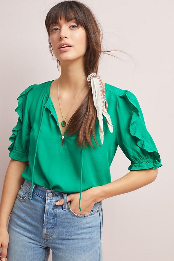 Hina Puff-Sleeved Blouse | Anthropologie (US)