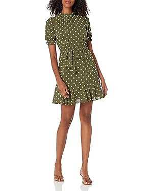 Tommy Hilfiger Women's Sheer Gingham Classic Dress | Amazon (US)