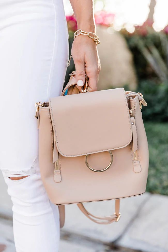 Worth The Chance Taupe Backpack | The Pink Lily Boutique