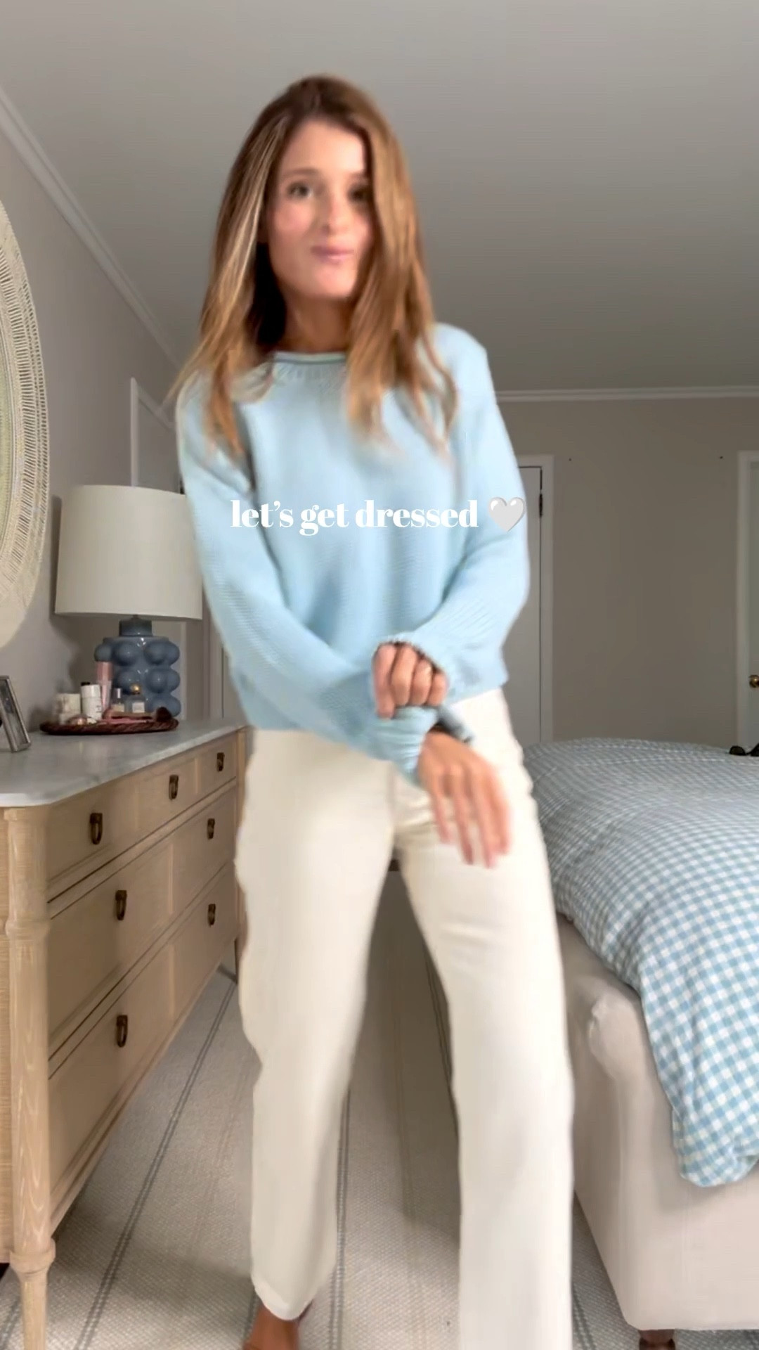 This beautiful La Ligne Mini Marina Sweater now in a stunning pale blue! One I’ll be wearing on repeat! Perfect for right now and under a jacket as the weather gets colder. I’m wearing a small TTS • Levi’s 501 90’s Ecru white jeans one of my all time favs for less than $100! Sized down 1 to a 24x30 • Margaux Wrap Sandals on repeat with shorts or jeans! • Liffner Suede Bucket Bag is pricey but such a great investment. It’s beautiful, chic and practical. I stand by this as such a great way to complete the look and can be a great work piece that will fit a lap top • Dorsey bling to add some fun touches when the sleeves are rolled up • RAY-BAN sunnies all Fall!

#LTKSeasonal #LTKFindsUnder100 #LTKStyleTip