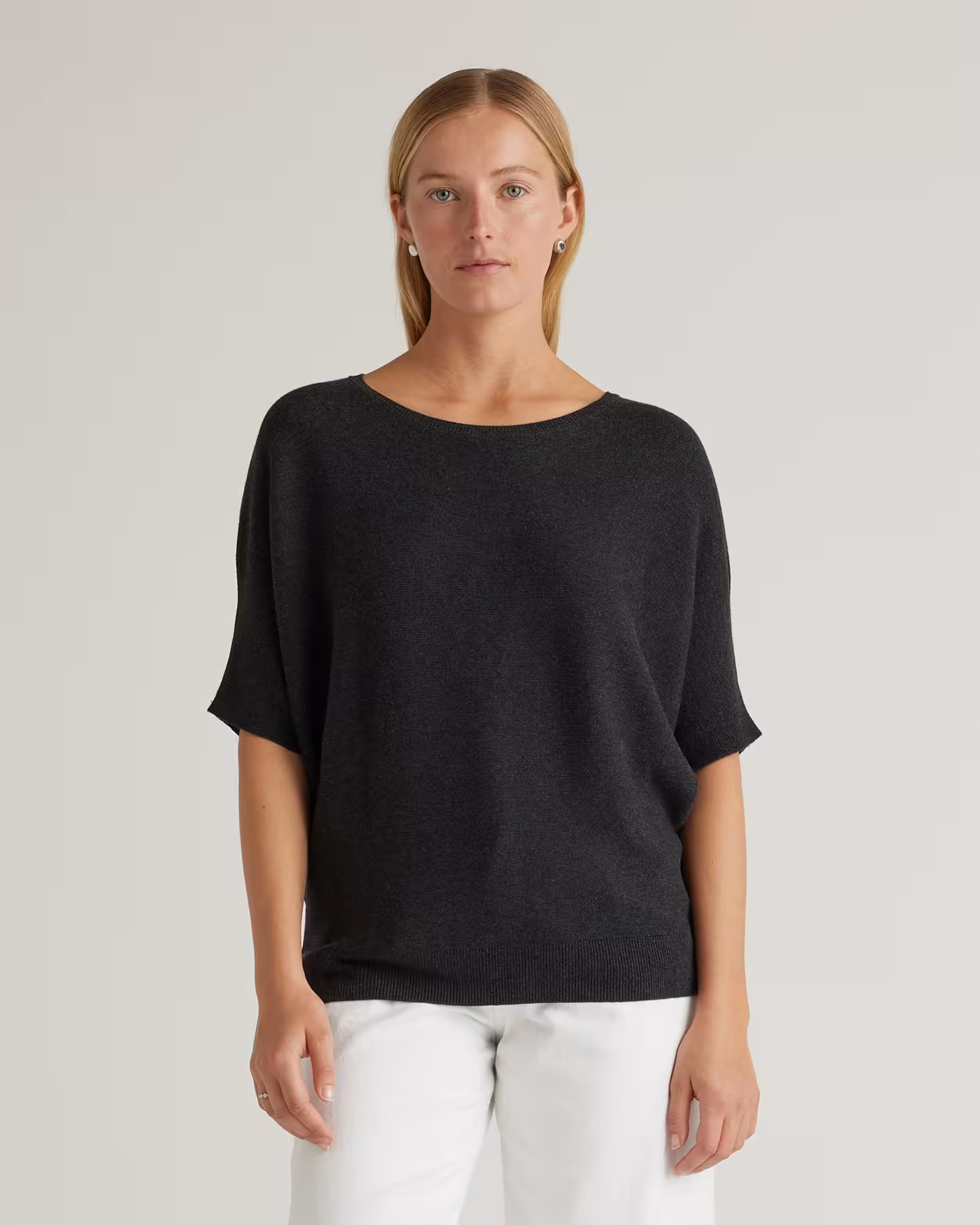 Lightweight Cotton Cashmere Link-Stitch Dolman Sweater | Quince