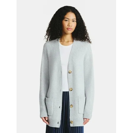 No Boundaries Button-Front Grandpa Cardigan, Women's | Walmart (US)
