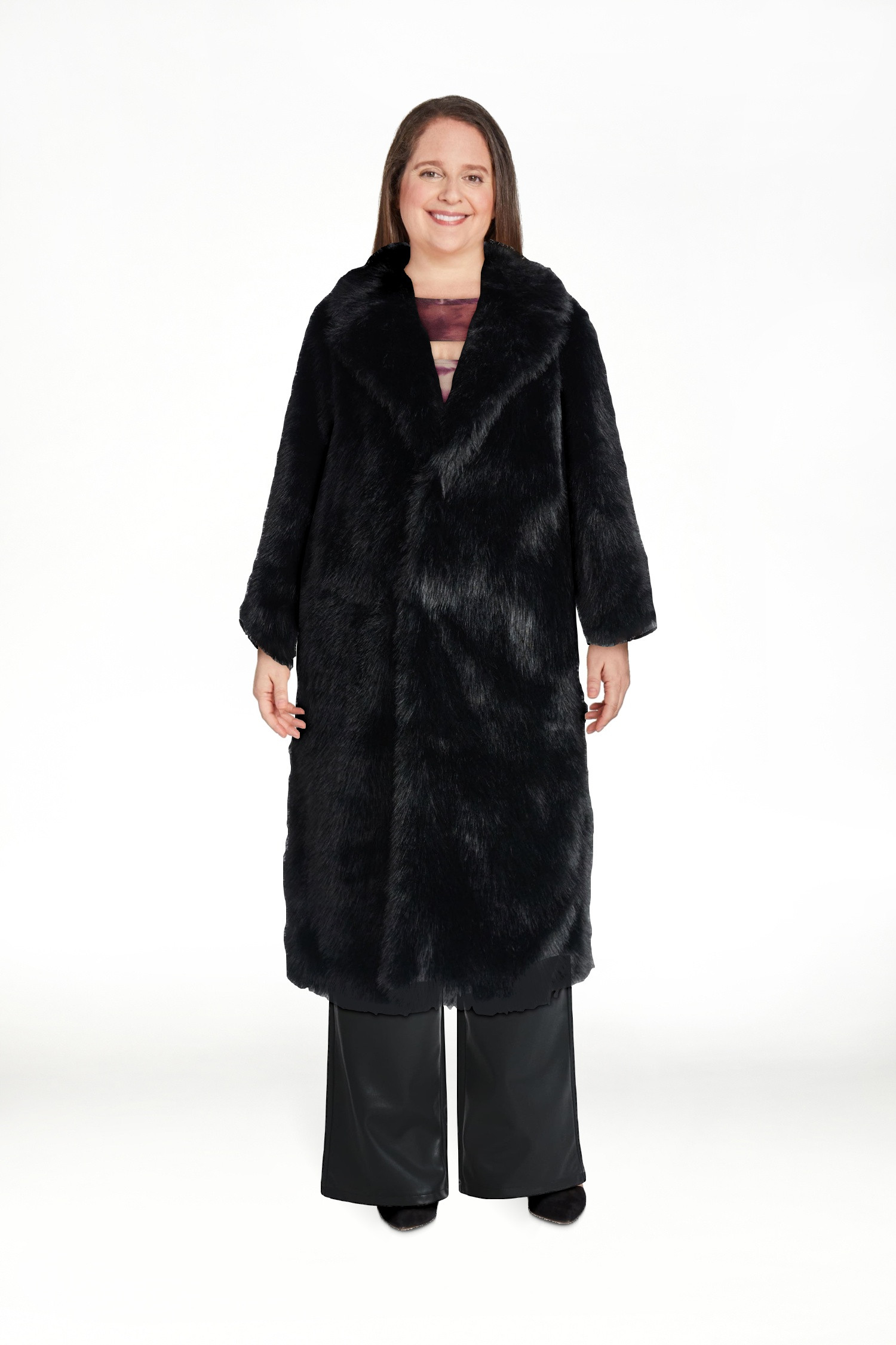 Madden NYC Women's Oversized Faux Fur Coat, Sizes XS-XXXL | Walmart (US)