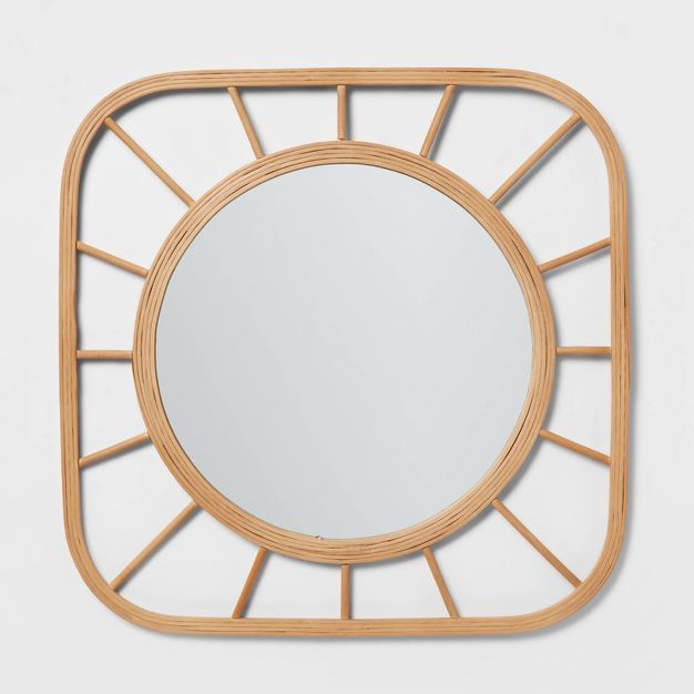 Bamboo Square Mirror - Pillowfort™ | Target