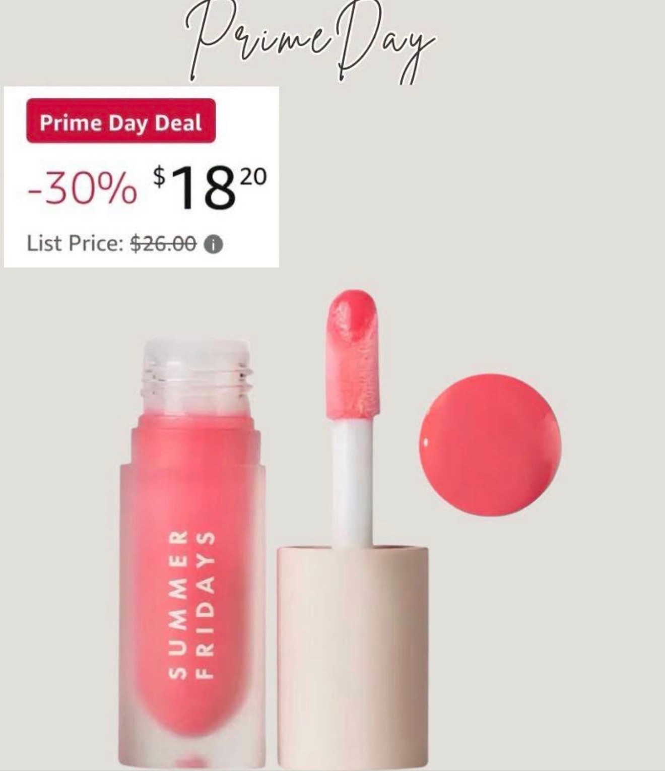 Trending prime day deal on lip balms and glosses