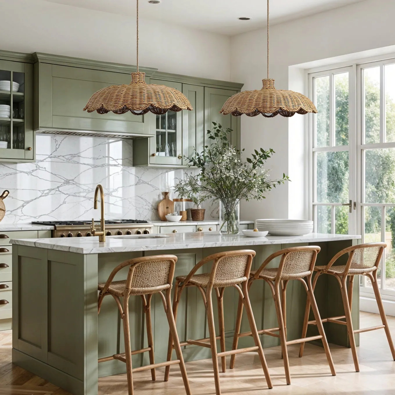 Aurelia Rattan Pendant Light - Natural Dome 1-Light Handwoven Ceiling Light For Modern, Transitio... | Overstock