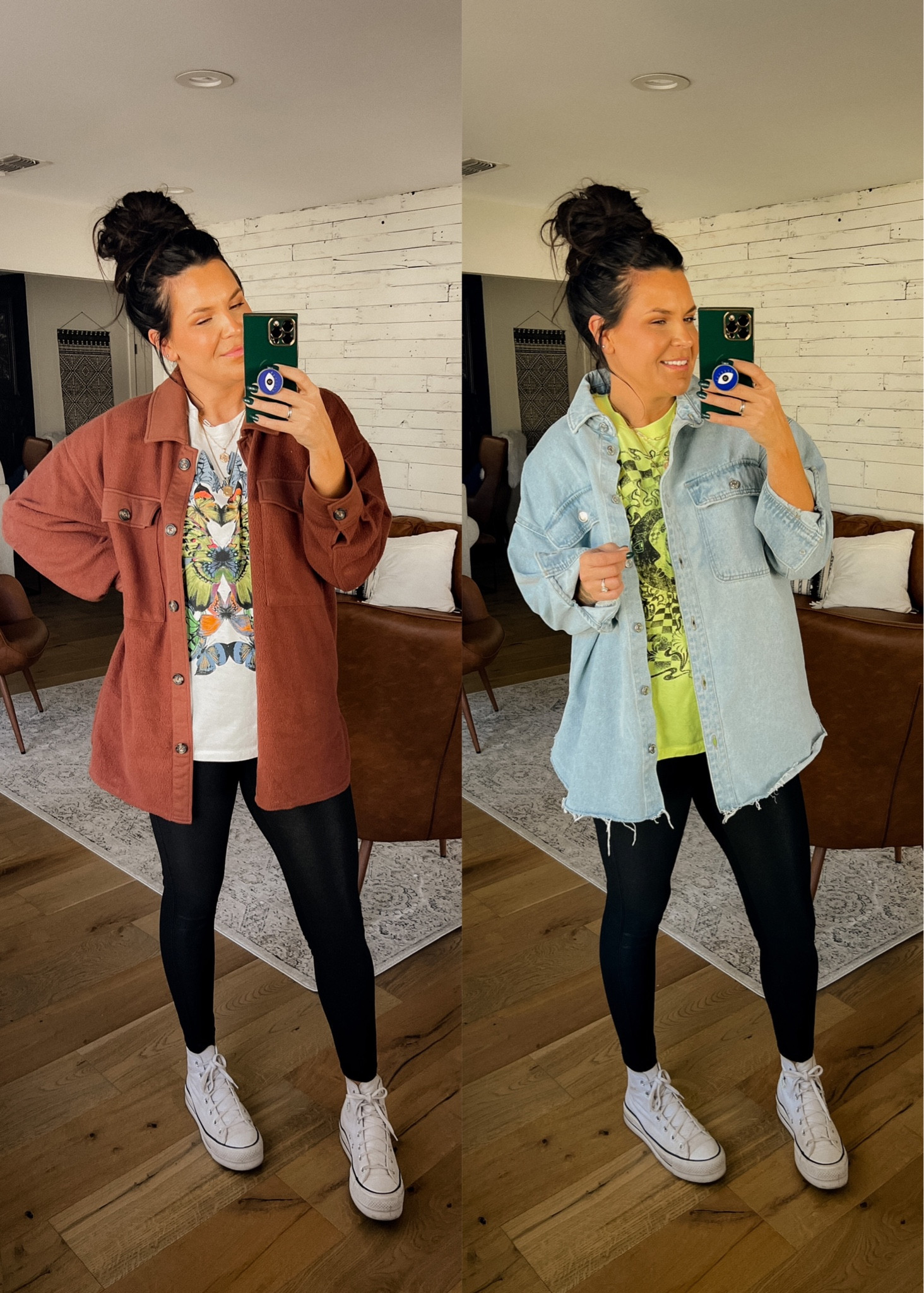 New target finds. Shacket, trucker jacket and graphic tees
Wearing a Large in everything. All runs oversized. 


#LTKunder50 #LTKunder100 #LTKstyletip