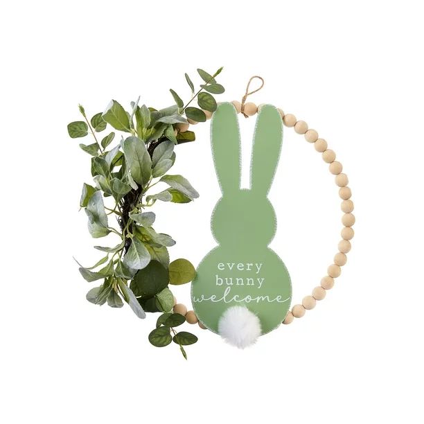 Way To Celebrate Easter Bead Wreath, Every Bunny Welcome - Walmart.com | Walmart (US)