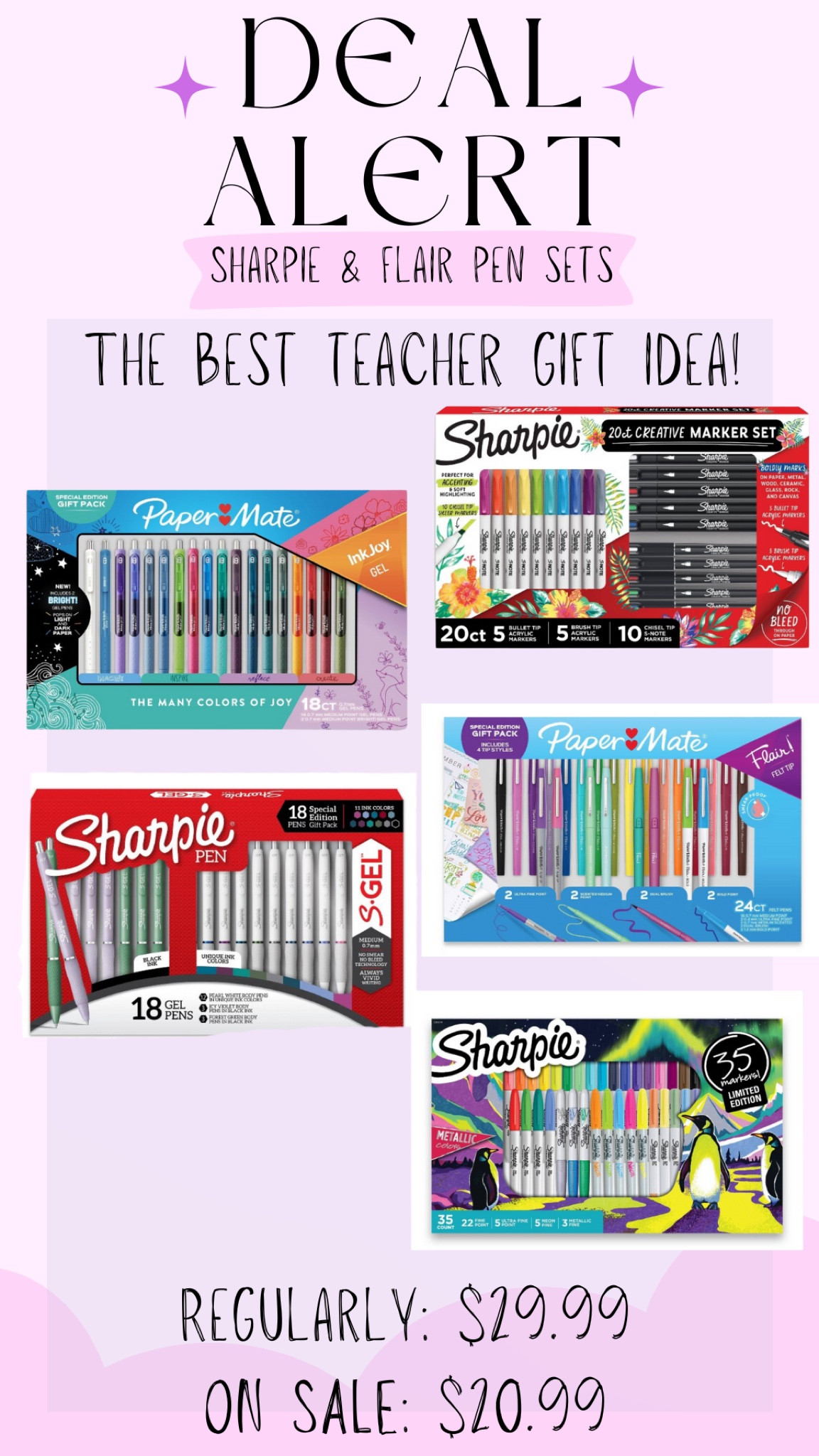 The BEST teacher gift every year! This sale only lasts two days! Grab a pen set for $20…throw in a $5 Starbucks card, and your teacher will LOVE! 

#teachergift #giftideasforteachers

#LTKSeasonal #LTKHoliday #LTKGiftGuide