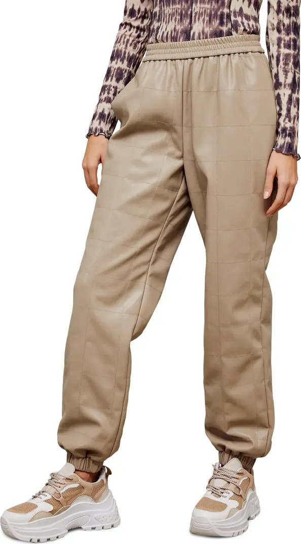 Quilted Faux Leather Jogger Pants | Nordstrom