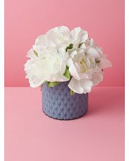 9in Artificial Peony Arrangement In Glass Vase | HomeGoods