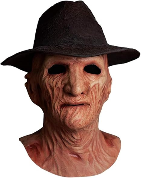 A Nightmare On Elm Street 2 Deluxe Freddy Adult Latex Mask w/Fedora Hat | Amazon (US)