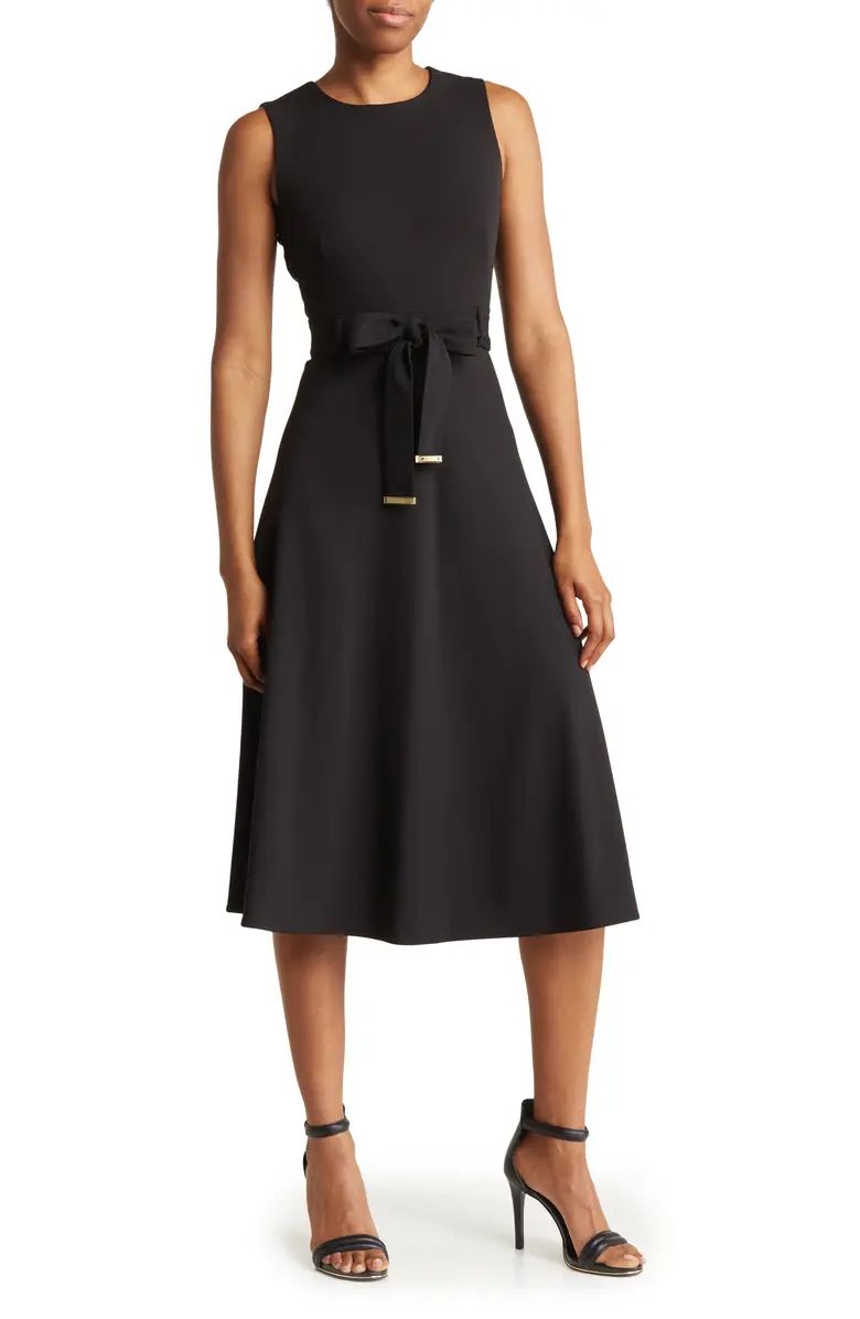 Calvin Klein Belted Midi Dress | Nordstromrack | Nordstrom Rack