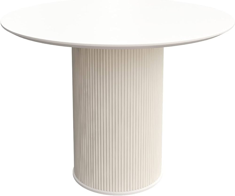 MIXL - HPL Fireproofing Board Round Dining Table, Simplicity White Dining Room Furniture, Nordic ... | Amazon (US)