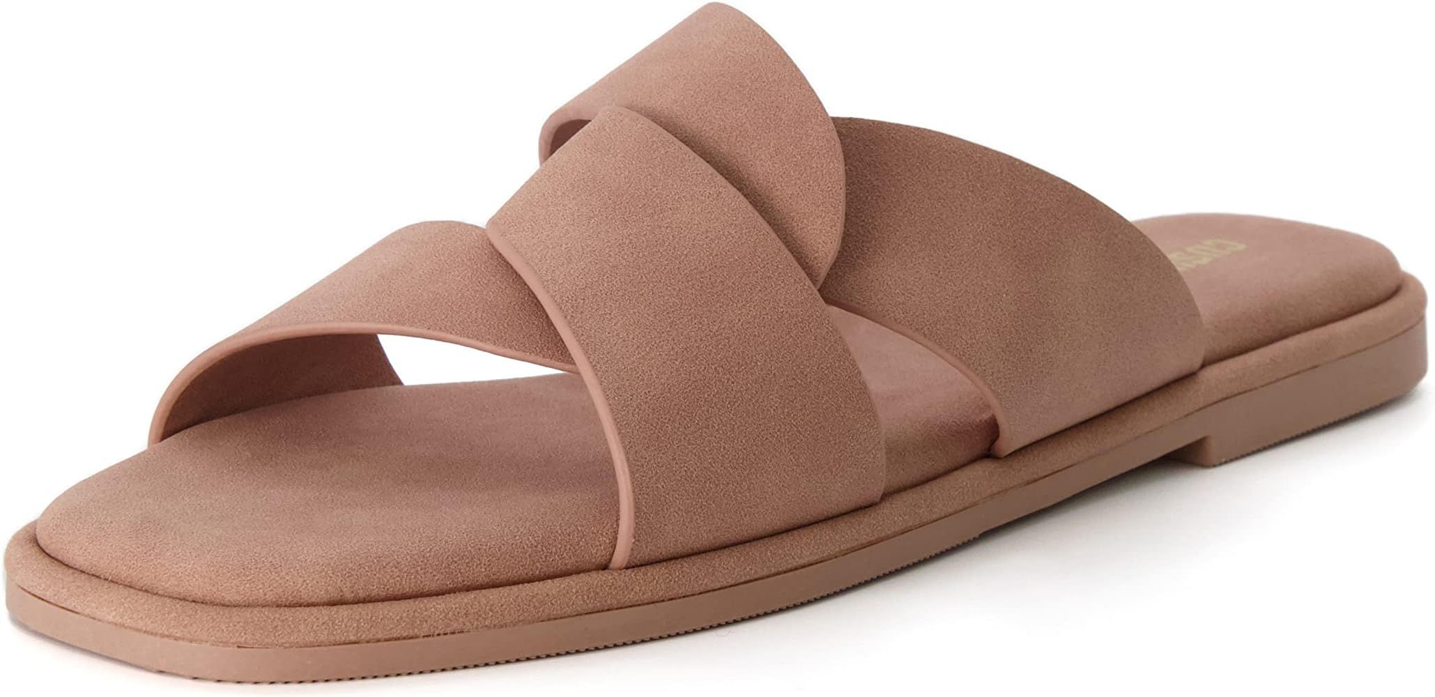 CUSHIONAIRE Women's Tribune slide sandal +Memory Foam, Wide Widths Available | Amazon (US)