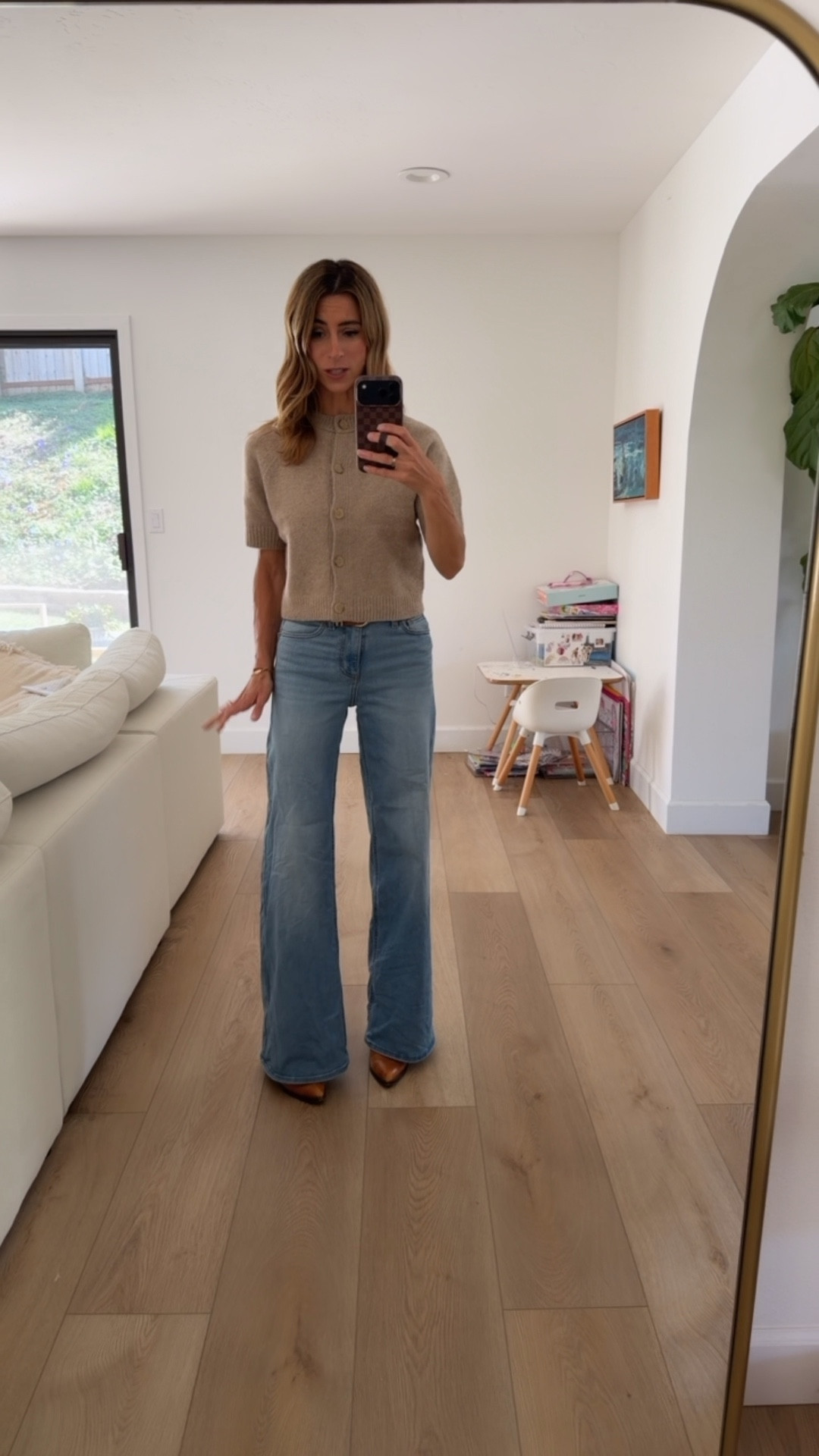 Classy sweater, high rise wide leg jeans. Women target jeans, target denim, affordable denim, brown sweater, fall outfit, brown boots, brown belt 

#LTKStyleTip #LTKOver40 #LTKSeasonal