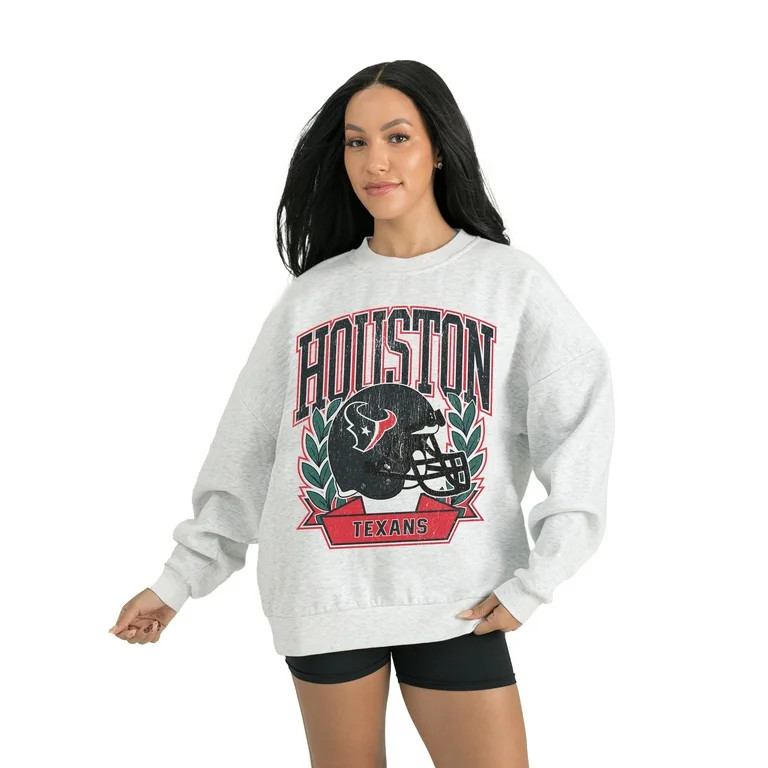 Women's Gameday Couture Gray Houston Texans Heritage Premium Fleece Pullover Sweatshirt | Walmart (US)