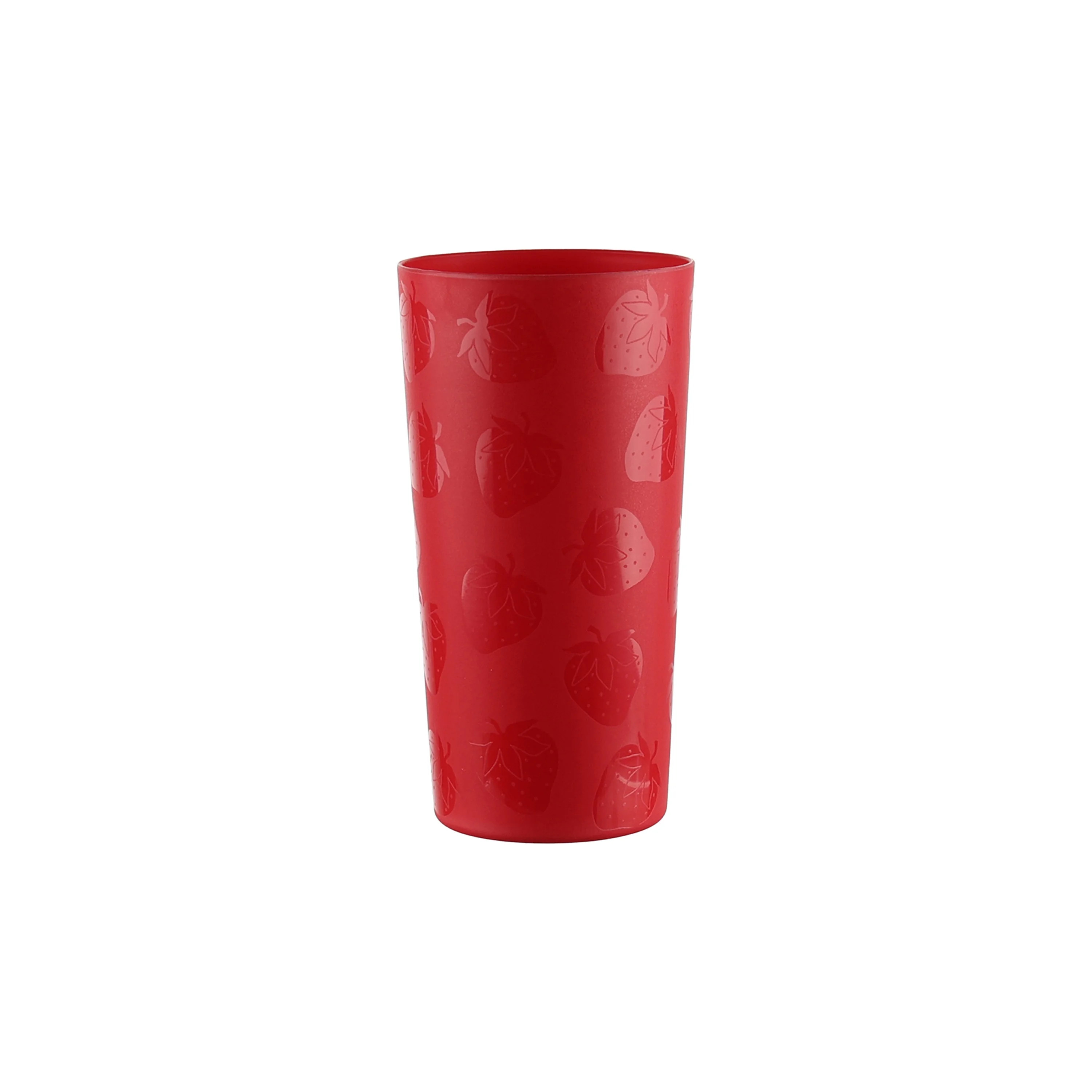 Mainstays 26 Ounce Round Plastic Etched Strawberry Tumbler, Red | Walmart (US)