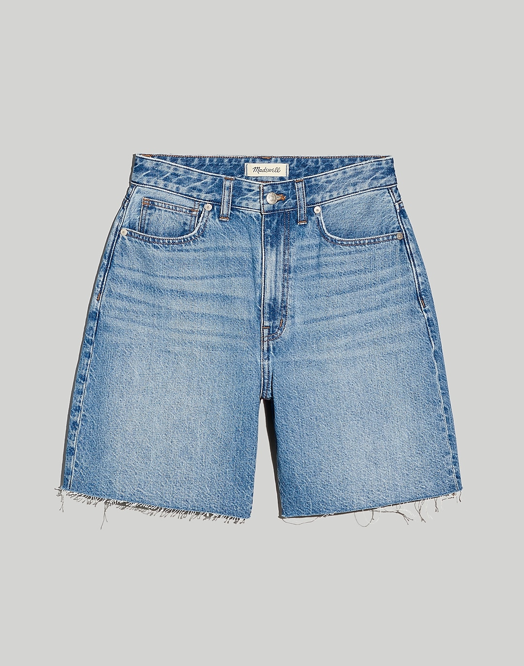 Curvy Baggy Jean Shorts in Crestford Wash | Madewell