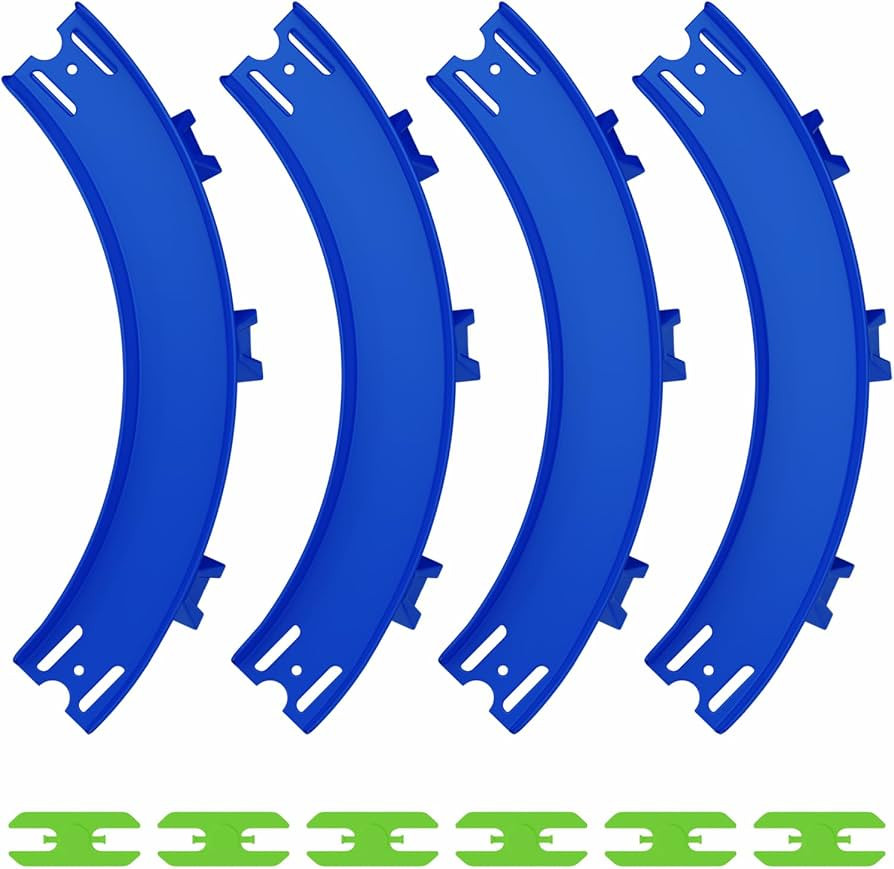 Curve Track Pieces Compatible with Hot Wheels - 4-Pack 90-Degree High-Banked Turns + 6 Connectors... | Amazon (US)