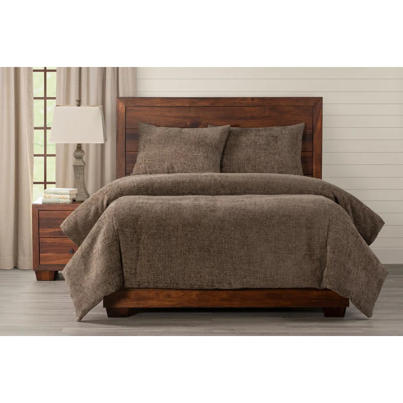 Smithsonian Driftwood Brown Chenille Duvet Cover & Insert | Wayfair | Wayfair North America