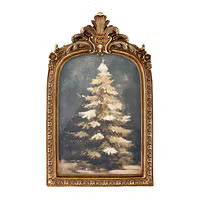 10X16IN ART WINTER TREE ANTIQUE FRAME Gold | The Container Store