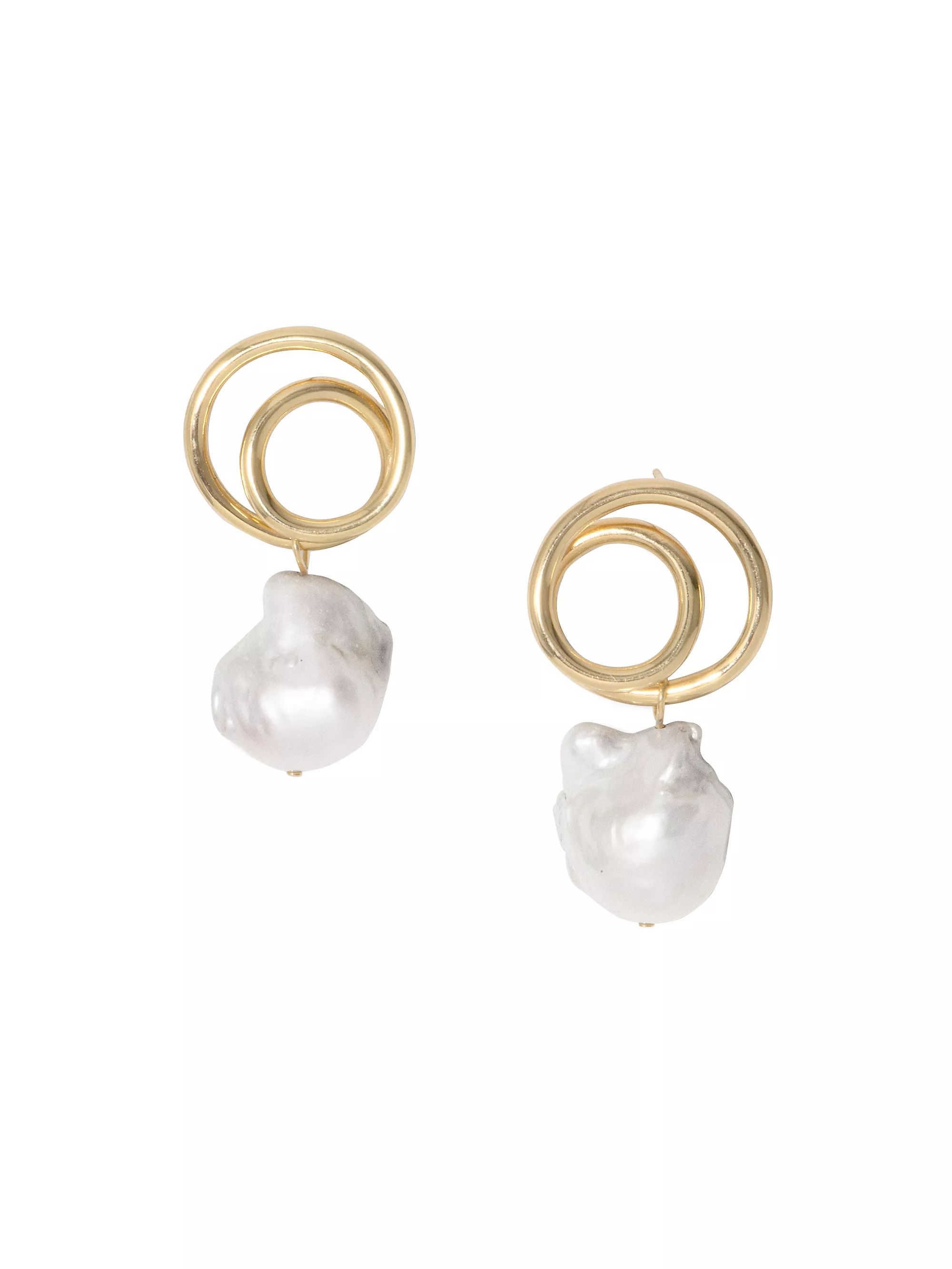 Main Coiling 14K Gold-Plate & Pearl Earrings | Saks Fifth Avenue