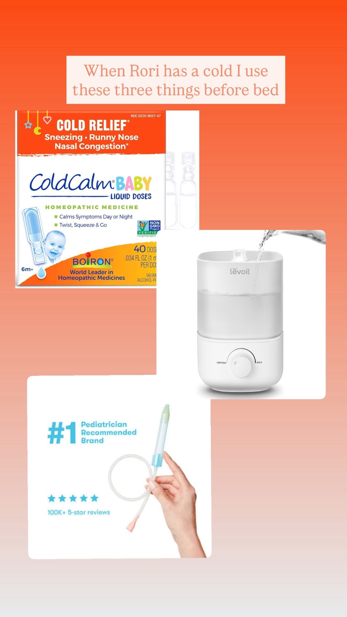 Coldcalm, nose sucker and humidifier… the trifecta! #sicktoddler #toddler #coldremedies #momlife 

#LTKmomlife #LTKKids